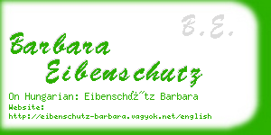 barbara eibenschutz business card
